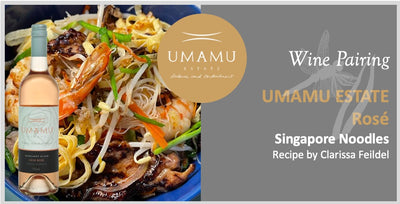 Rosé wine pairing with Singapore Noodles recipe by Clarissa Feildel