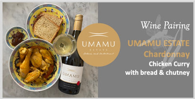Chicken Curry paired with UMAMU Chardonnay