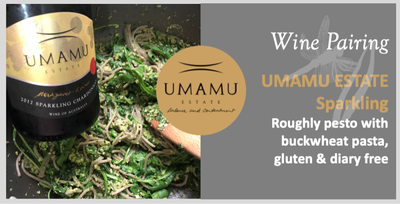 UMAMU Sparkling with Roughly Pesto with Buckwheat Pasta, Gluten & Diary Free
