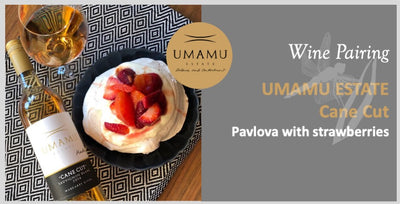Dessert wine pairing – Campari pavlova, citrus and strawberry salad
